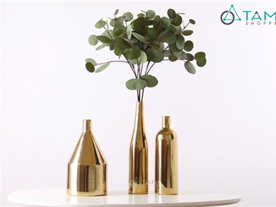 Lọ hoa trang trí ánh kim vàng cao cấp số 75